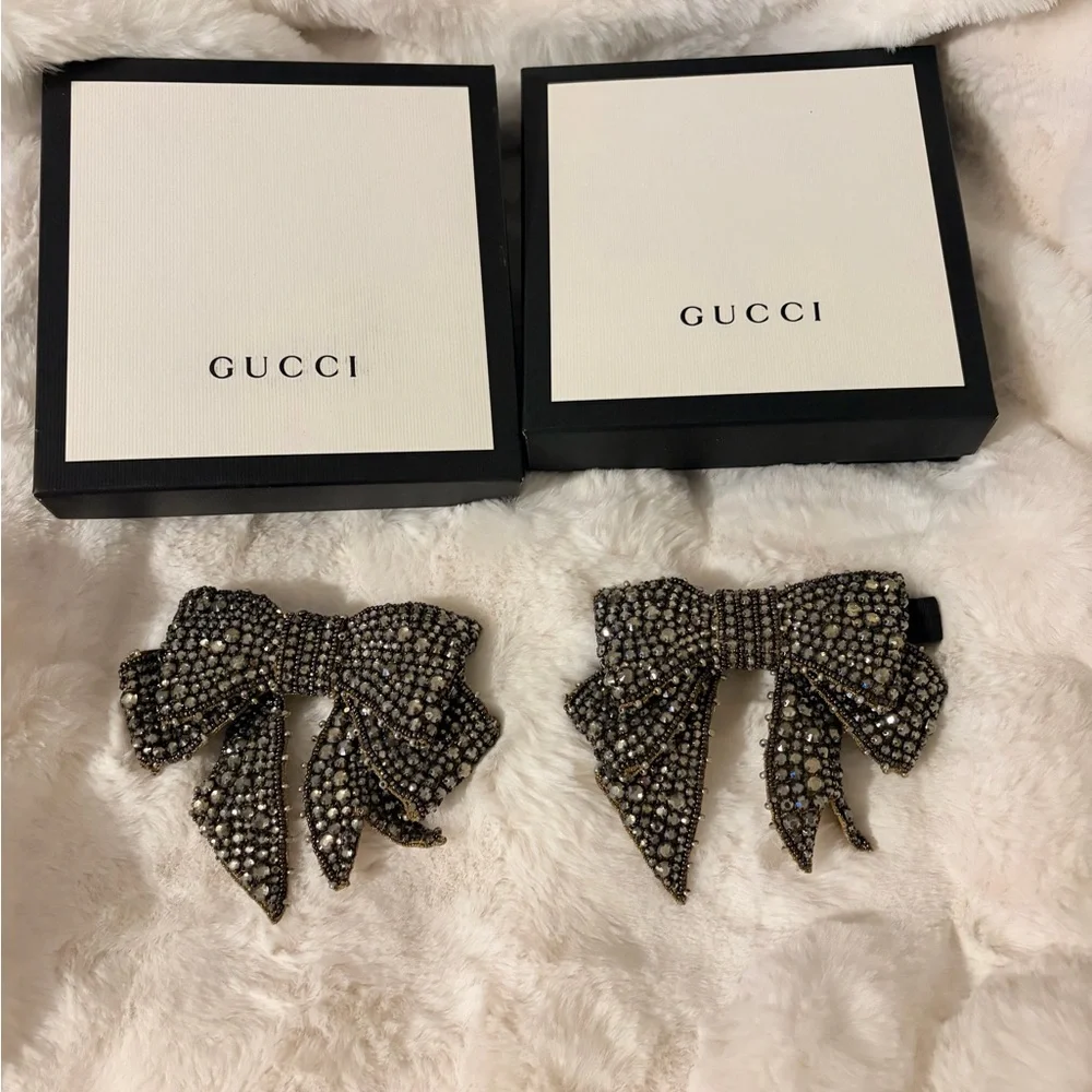 Gucci Black and Gold Dragon Embroidered Heeled Boots - Picture 10 of 12
